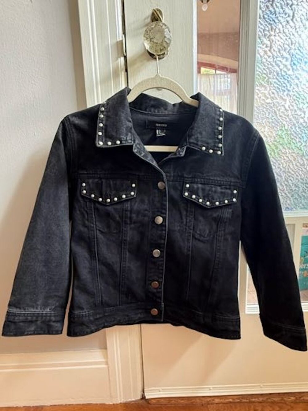 Studded jeans jacket